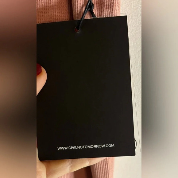 NWT Civil Regime No Tomorrow Dress Womens Dusty Rose Racerback Maxi Bodycon Med - Picture 5 of 9